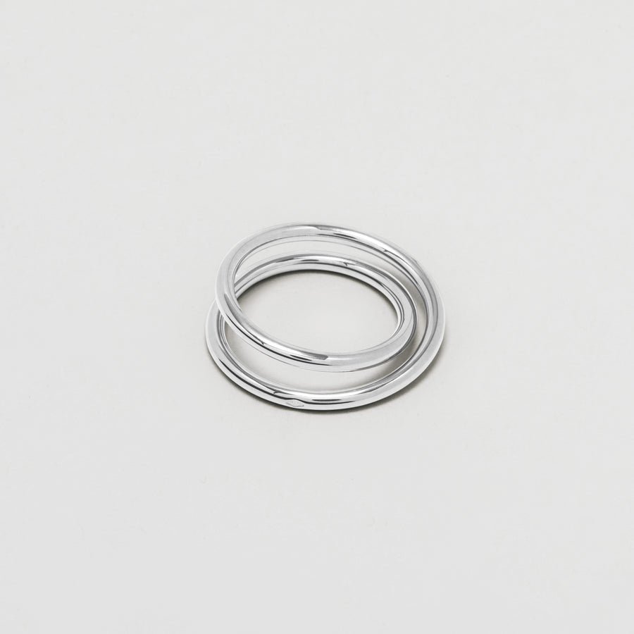 Bague double spirale argent 2.0