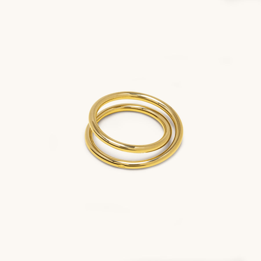 Bague double spirale vermeil 2.0