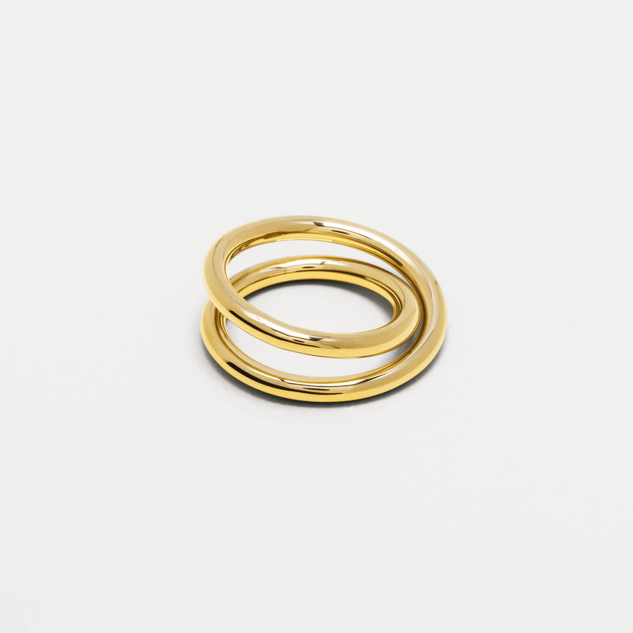 3.0 spiral ring - gold vermeil 