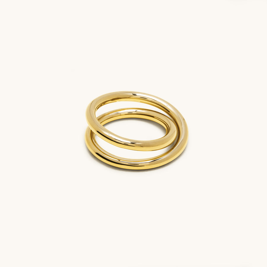 Bague double spirale vermeil 3.0