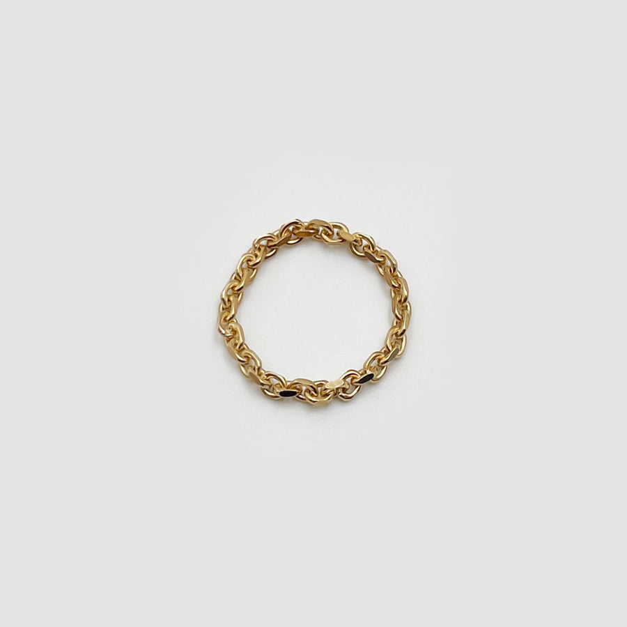 Chain ring - gold vermeil