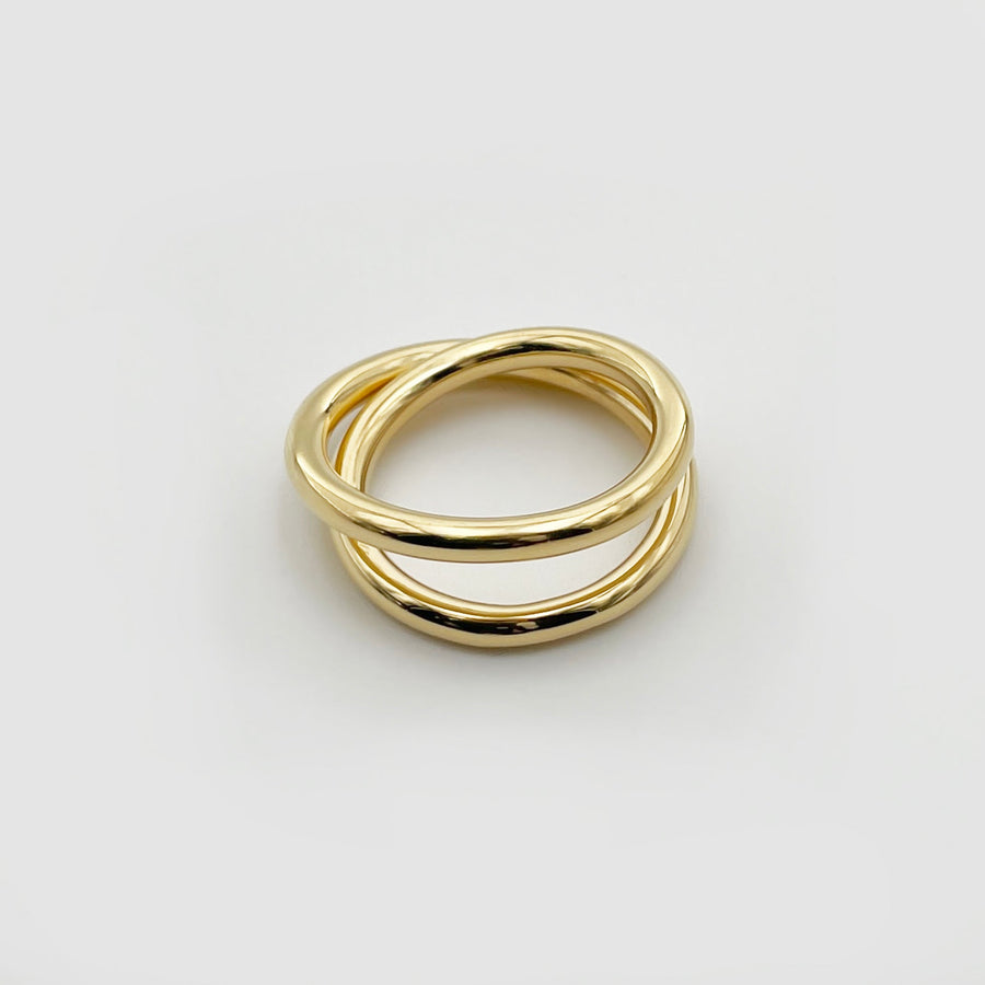3.0 spiral ring - gold vermeil 