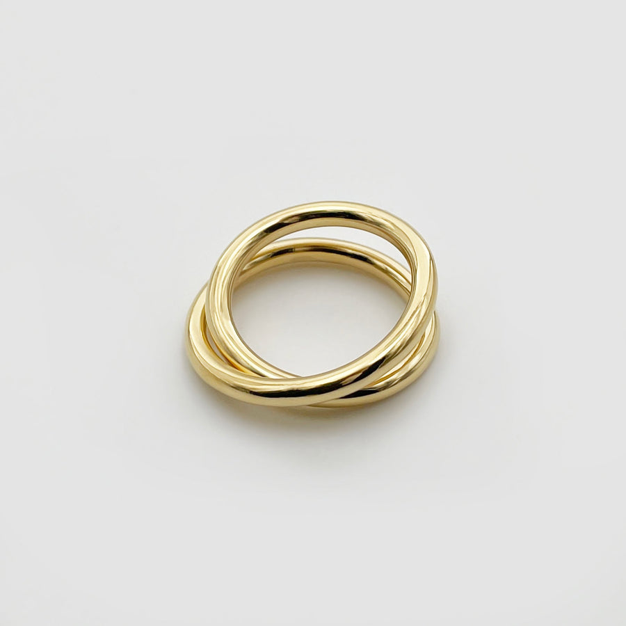 3.0 spiral ring - gold vermeil 
