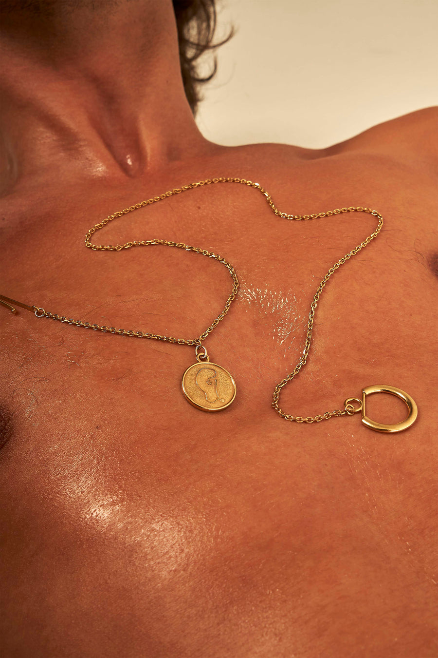 Gousset necklace - gold vermeil