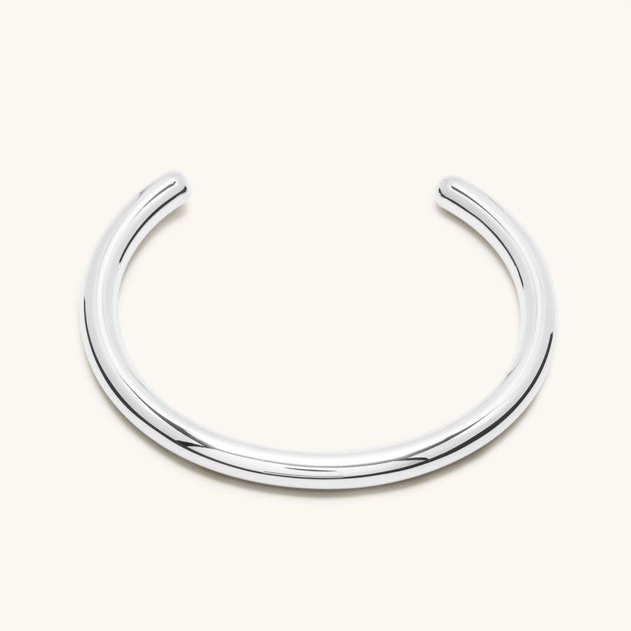 Open silver bangle 5.0